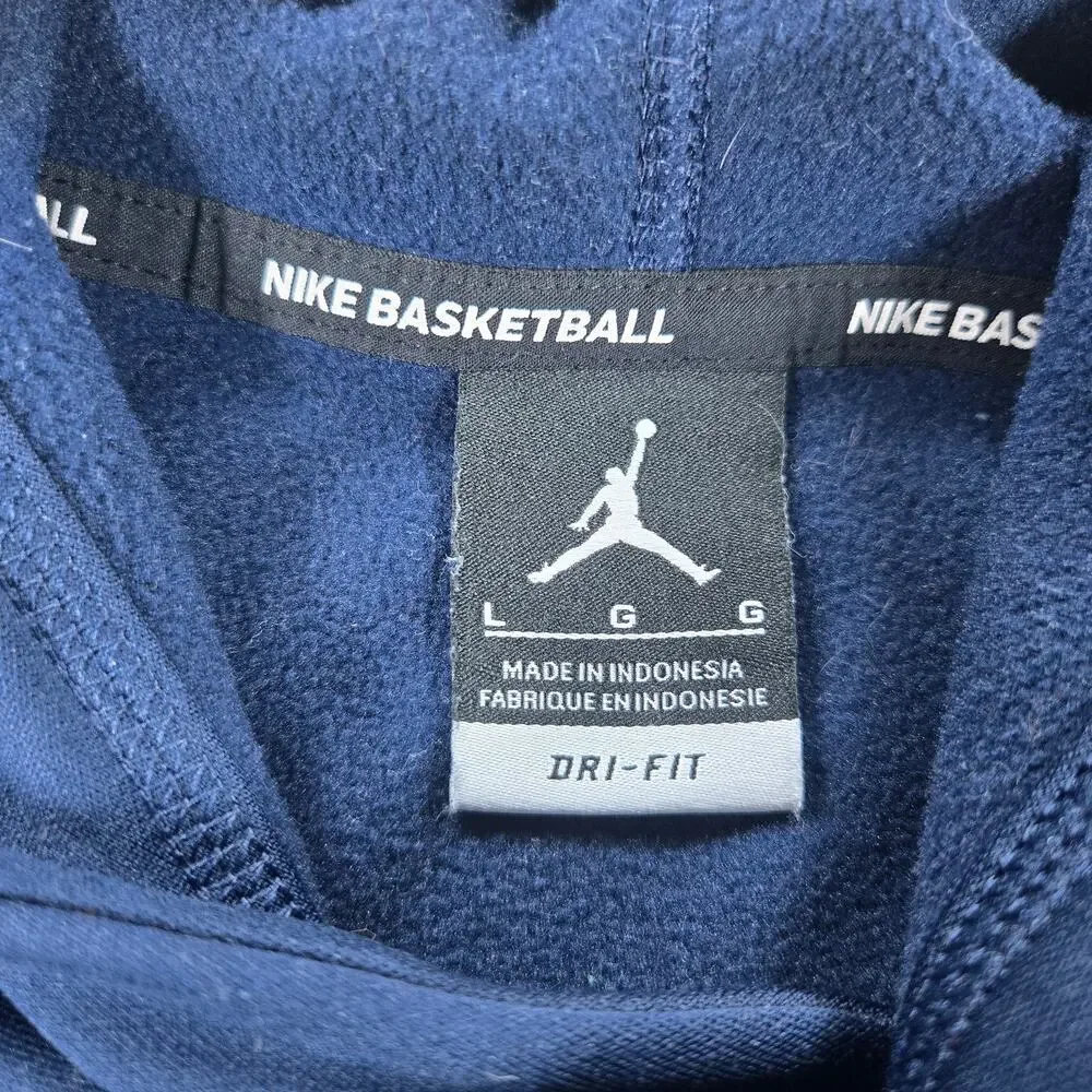 Nike Air Jordan Michigan Wolverines Blue Pullover‎ Hoodie Men's Size Large